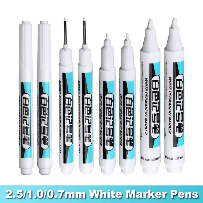 Painting Supplies - Белые перманентные маркеры 0,7/1,0/2,5 мм для