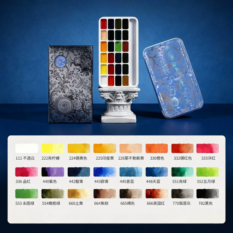 Набор акварельных красок Ruben – обзор и цена Watercolor Paint Set Solid Pigment