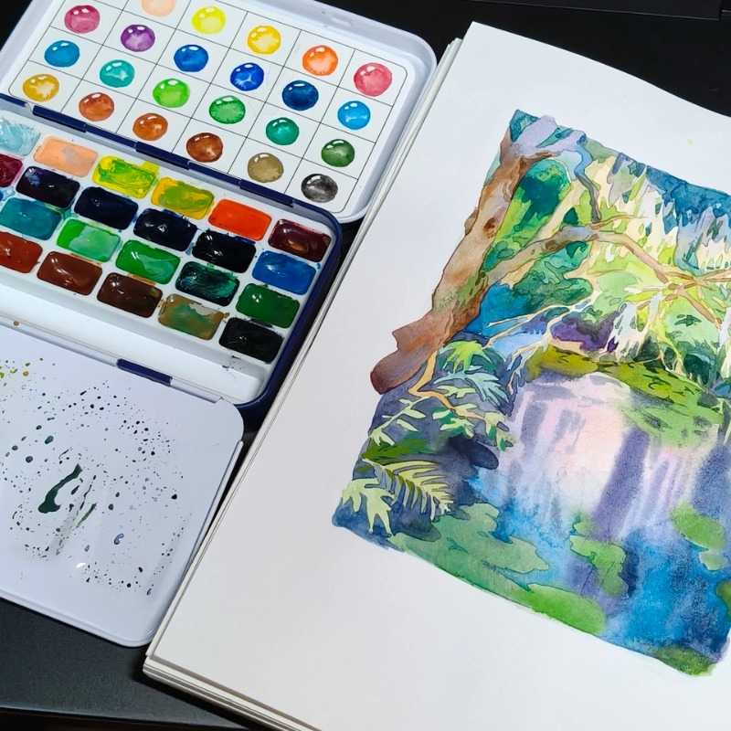 Набор акварельных красок Ruben – обзор и цена Watercolor Paint Set Solid Pigment