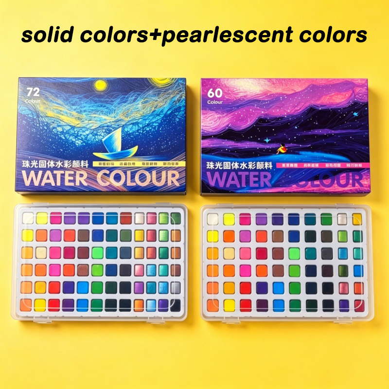 Набор акварельных красок с эфф – обзор и цена Watercolor Paint Set Solid Pigment