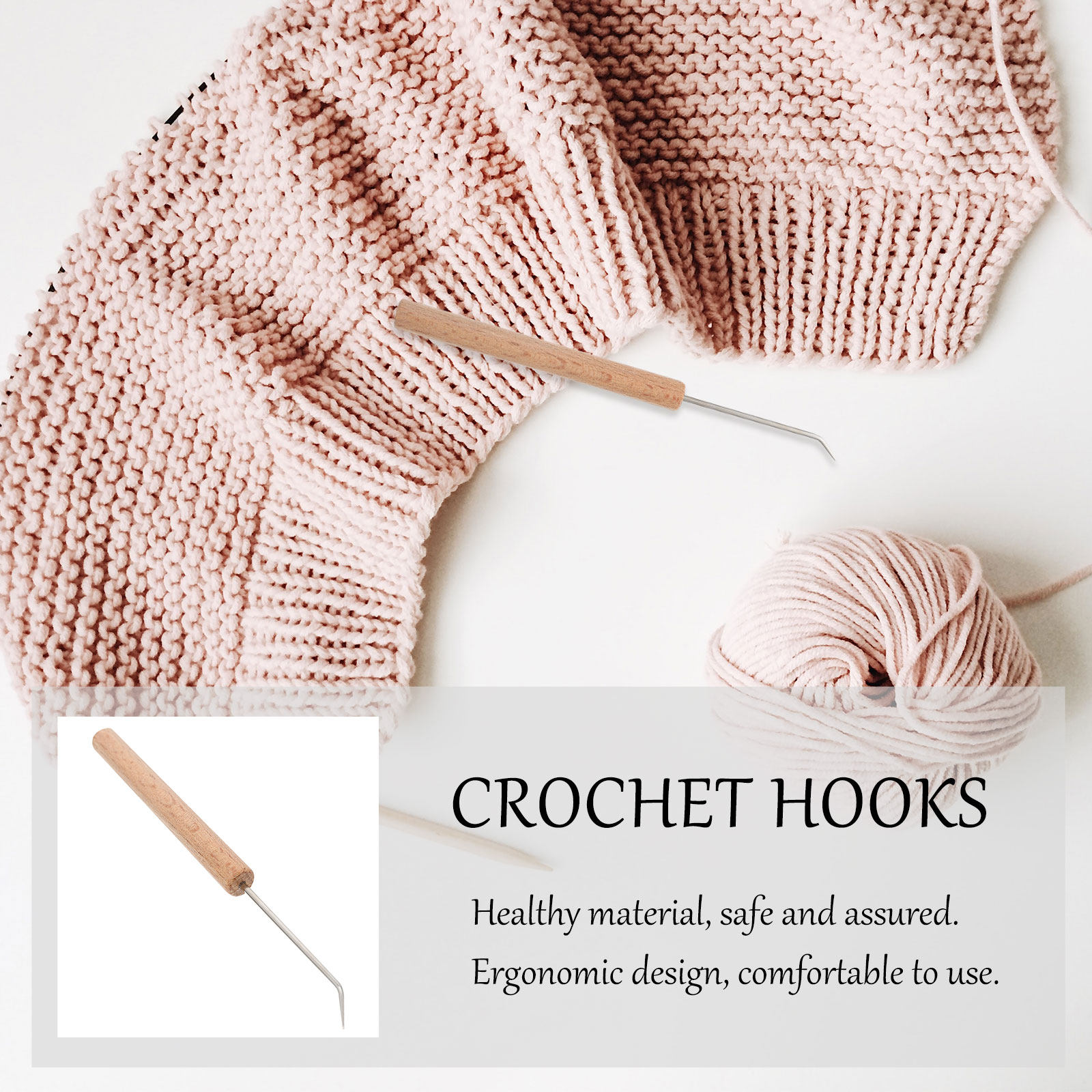 Крючки для вязания крючком с д – обзор и цена Wooden Crochet Hooks Ergonomic Handle