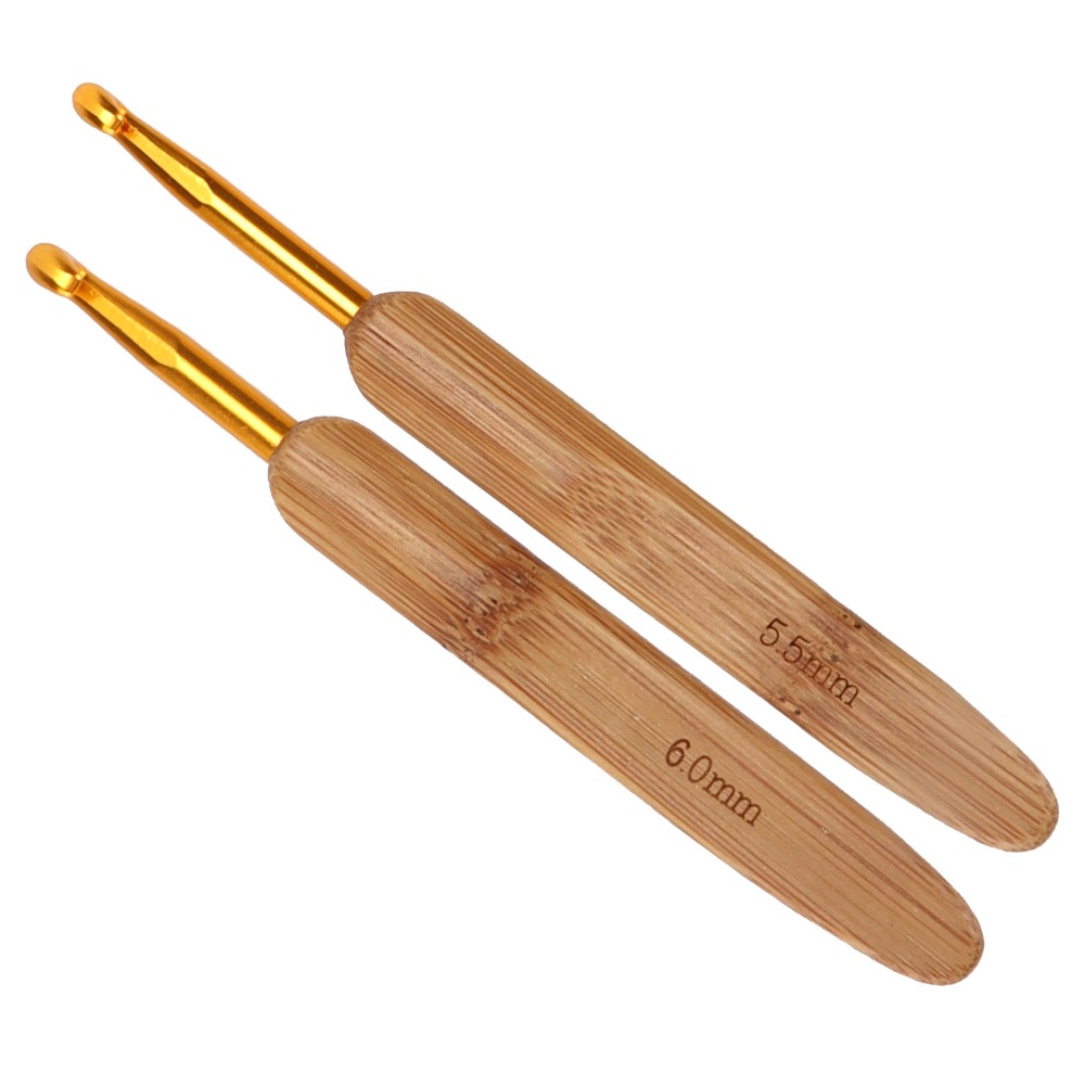 Набор из 8 крючков для вязания – обзор и цена Wooden Crochet Hooks Ergonomic Handle