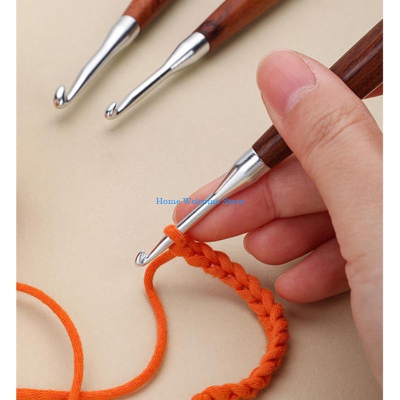 F68E 8 шт. крючок для вязания  – обзор и цена Wooden Crochet Hooks Ergonomic Handle