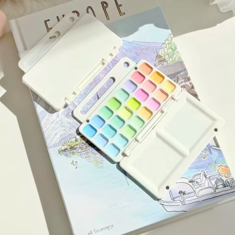 18/24 цветов, акварельные пигм – обзор и цена Watercolor Paint Set Solid Pigment